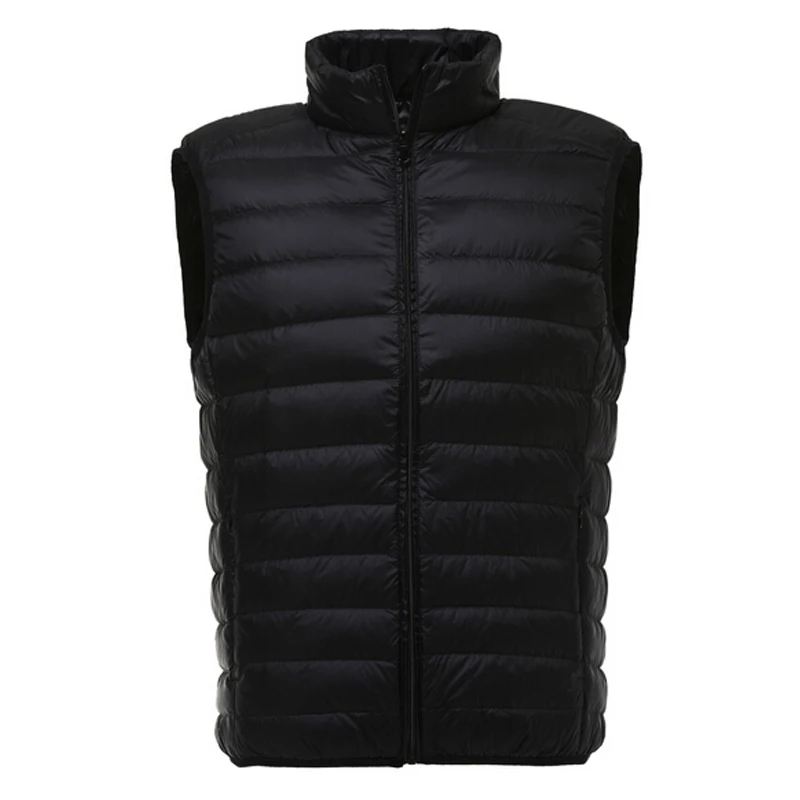 vest black Мужская куртка на утином пуху, Осень-зима, Повседневный, приталенный, легкий пуховик, Doudoune Homme, мужские куртки, новая брендовая одежда - Цвет: vest black