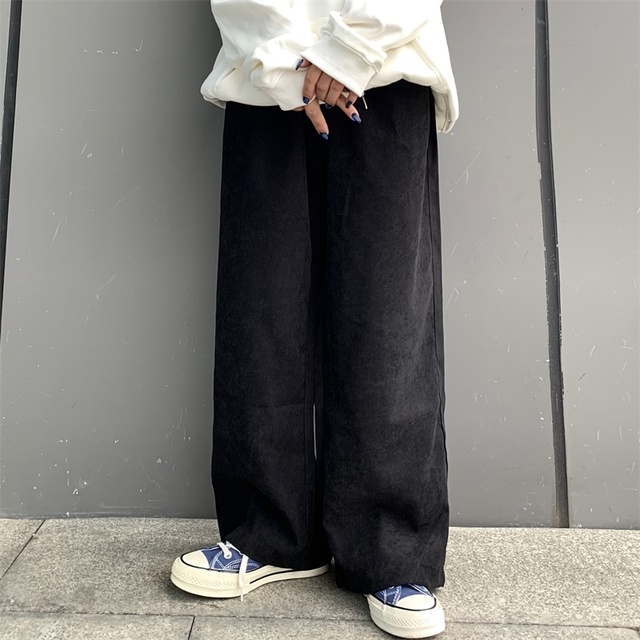 Spring Casual Trousers Unisex Spring Autumn 6-color Washed Brushed Straight Overalls Wide Leg Pants Men and Women Joggings