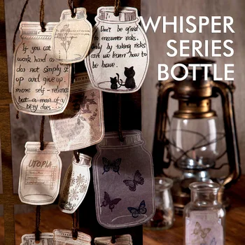 

30pcs Vintage Bottle Series Memo Pad Material Creative Drifting Bottle Journal Note DIY Decoration School Supplies