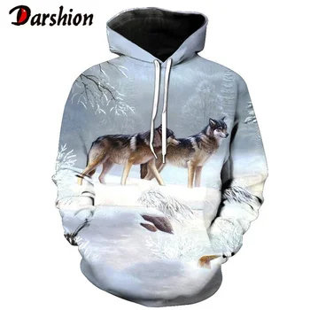 

Funny Wolf Hoodies Men 3D Printed Sweatshirts Brand Hooded Pullover Male Tracksuits Unisex Quality Hoodie Fashion Outwear