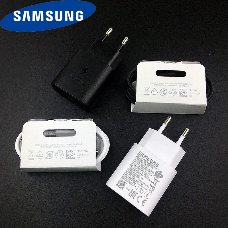 

Samsung Note 10 MobilePhone Super Fast Charger 25w Usb PD quick travel wall charging adapter usb type-c cable for Galaxy s10 mi9