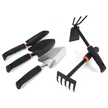 

Garden Tool Set,5 Pieces Gardening Tools, with Soft Rubberized Non-Slip Handle, Trowel, Rake, Cultivator, Weeder