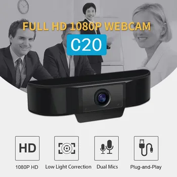 

1080P Webcam Full HD Autofocus With Microphone USB Camera For PC Computer Laptop Desktop Web Cam Work Home Video Calling Meeting