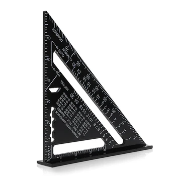 

7" System Black Aluminum Alloy Measure Speed Square Roofing Triangle