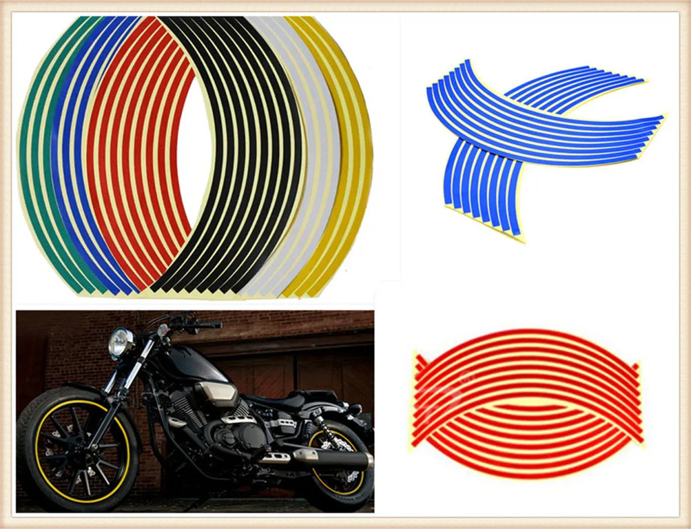 Motorcycle accessories 18 inch modified tire reflective sticker for HONDA XR400MOTARD CRF250L M CRF1000L XR650R