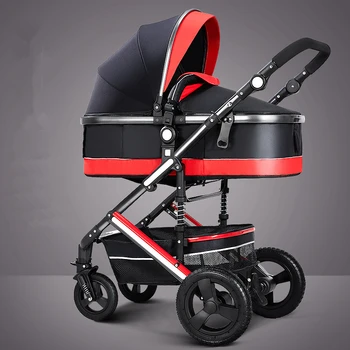 

Lightweight Luxury Baby Stroller 3 in 1 Portable High Landscape Reversible Stroller Hot Mom Pink Stroller Carriage Travel Pram