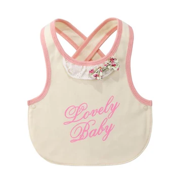 

Multicolor Baby Bibs Burp 100% Cotton Lace Floral Pink and White Bib Baby Girls Lovely Cute Bib Infant Saliva Towels