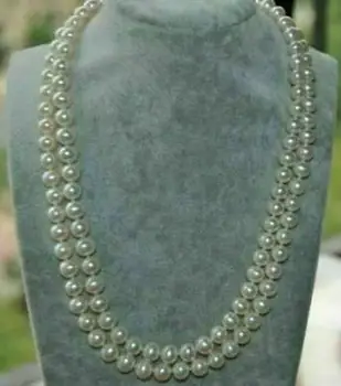 

6-7mm AAAA perfect Akoya white pearl necklace 14K/20 Yellow Gold Clasp 35"