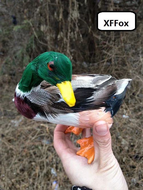 

cute simulation duck model foam&furs real life turned duck bird model gift about 14x12cm xf2199
