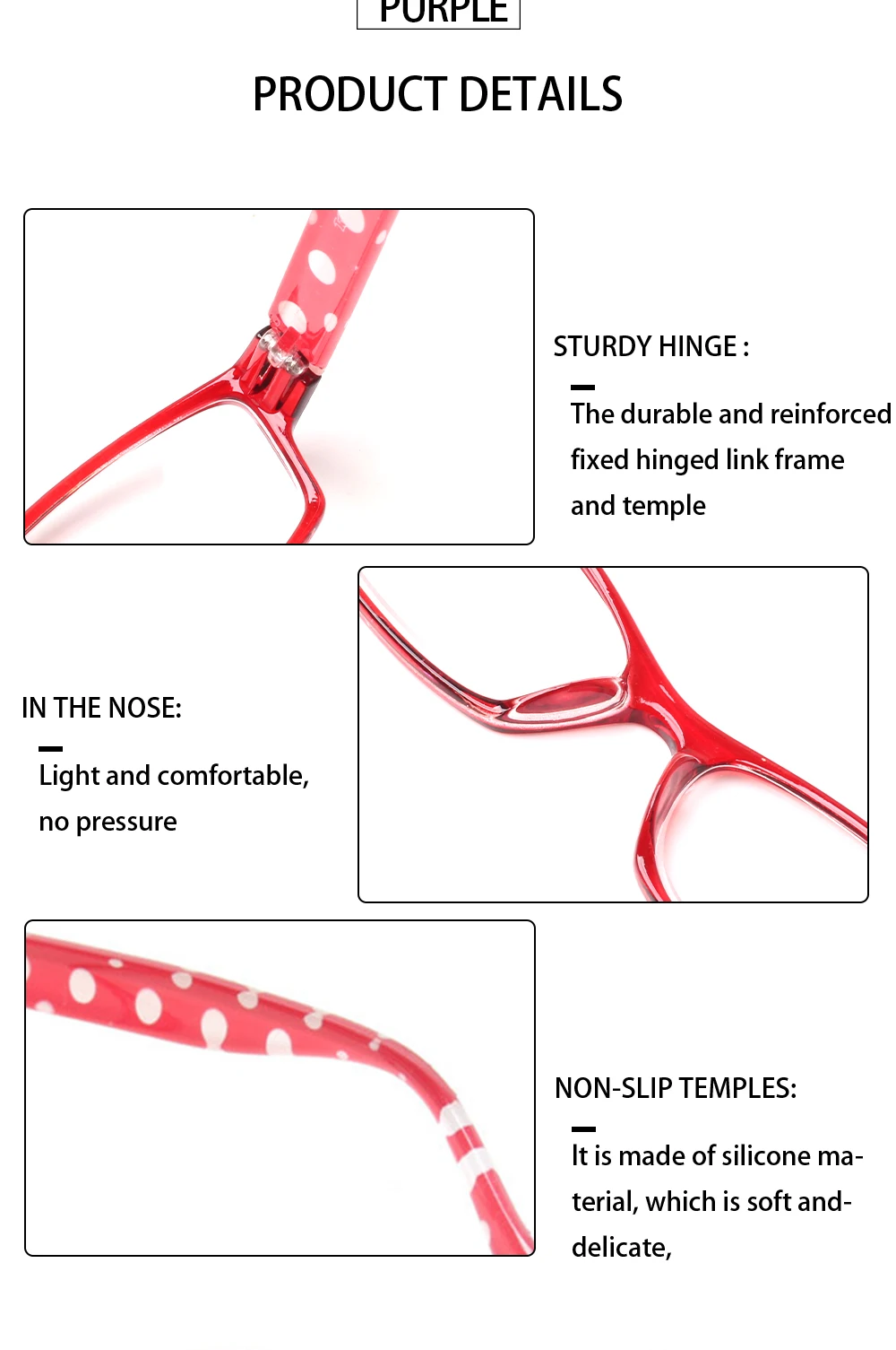 Henotin Lesebrille, Federscharnier, modisch, bedruckt, Spiegelbeine, für Herren und Damen, HD, rechteckiger Rahmen, Leselupe – Detail 4