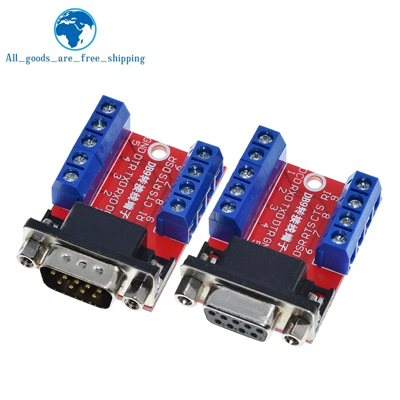 TZT 1/3PCS DB9 Männlich Weiblich Adapter Signale Terminal Modul RS232 Seriell Zu Terminal DB9 Stecker – Detail 6