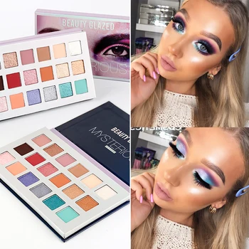 

BEAUTY GLAZED Matte Makeup Maquiagem Eyeshadow Palette Waterproof Cosmetics Matte Diamond Lasting Eye shadow Palette TSLM2