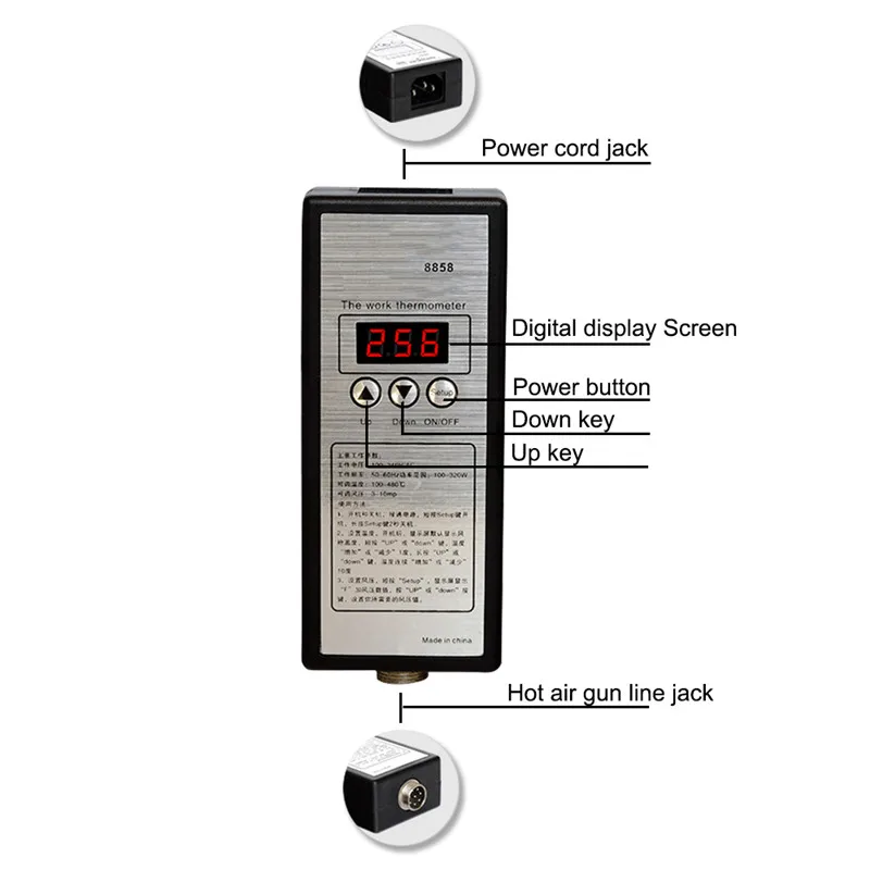 8858 110v220v паяльная станция портативный мобильный телефон ремонт горячего воздуха пистолет паяльная станция светодиодный цифровой дисплей Тепловая пушка