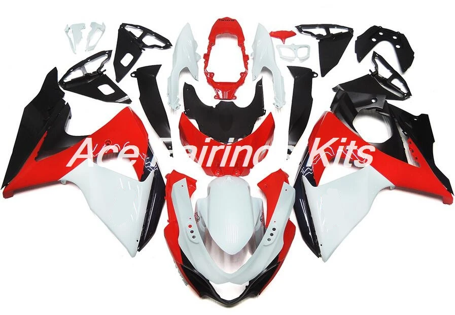 ABS Мотоциклетный вставной обтекатель комплект подходит для SUZUKI GSXR1000 09-16 L2 gsx-r GSXR 1000 K9 2009 2010 ABS Обтекатели красный белый FR