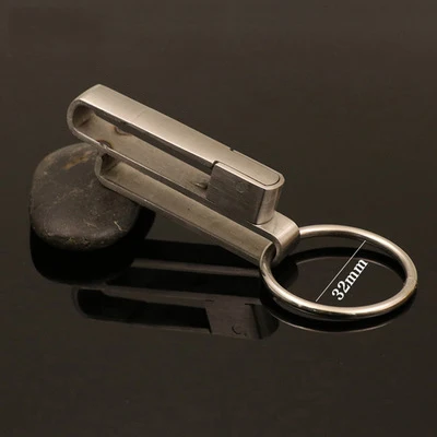 SteelRing-32mm Meetee 1 шт., длина 55 мм, медь, нержавеющая сталь, брелок для ключей, пряжки для мужчин, ремень, петля для ключей, зажим, Пряжка для украшения джинсов аксессуар для рукоделия - Цвет: SteelRing-32mm