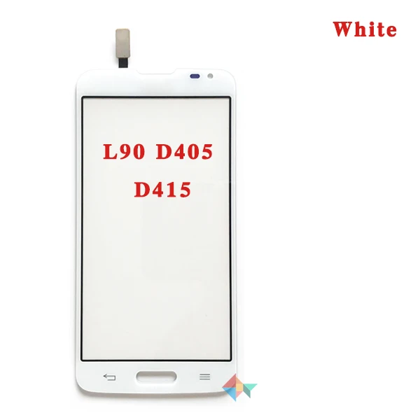 50pcs/lot High Quality 4.7" For LG L90 D415 D405 Touch Screen Digitizer Front Glass Lens Sensor Panel Free Shipping - Цвет: D405 White