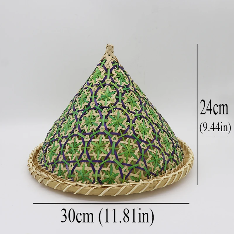 M30X24Green Бамбуковые для еды Фруктовый Хлеб корзина плетеная солома с крышкой для пикника круглая кухня хранения ротанга Panier Osier домашний декоративный контейнер - Цвет: M30X24Green
