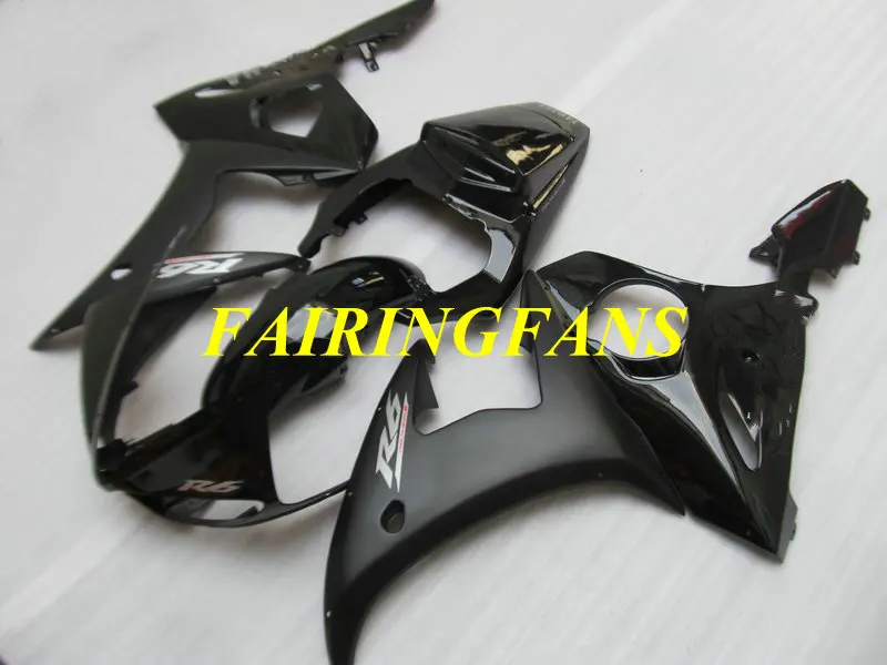 Мотоцикл обтекатель комплект для YAMAHA YZFR6 03 04 05 YZF R6 2003 2004 2005 YZF600 матовый глянцевый черный Обтекатели кузова+ подарки YJ37