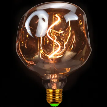 

Led Bulbs Vintage Light Bulb G125 Stone Big Globe Bulb 4W Dimmable 220V 110V Led Filament Decorative Edison Bulb