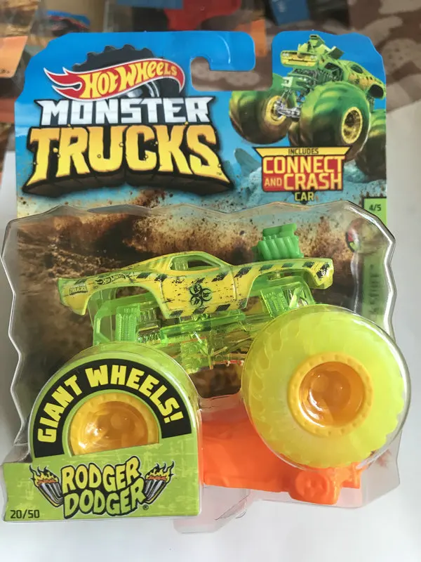 Hot Wheels автомобиль MONSTER TRUCKS большая нога подключения и крушение автомобиля коллектор издание металл литья под давлением модели автомобилей детские игрушки подарок - Цвет: 20-FYJ44
