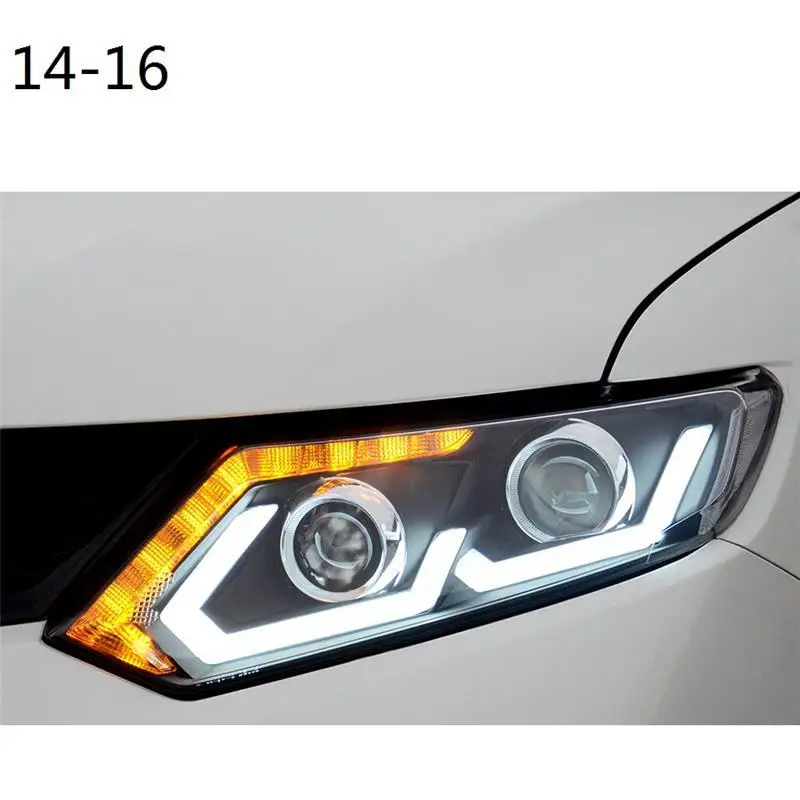 Para сборка Cob аксессуар авто Drl ходовые Assessoires светодиодные фонари автомобильные фары 14 15 16 для Nissan X-TRAIL