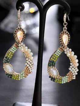 

Long earrings female fashion personality red earrings autumn and winter ear jewelry