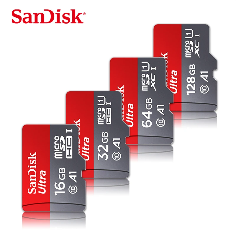 Sandisk,, ультра, micro sd карта, класс 10, карта памяти, 16 ГБ, 32 ГБ, 64 ГБ, 128 ГБ, 200 ГБ, 256 ГБ, TF карта, флеш-карта cartao de memoria