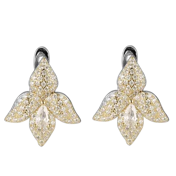 

Fahmi 2020 New Popular 100% 925 Sterling Silver Gold Earrings5-2 High Quality Original Jewellery For Women Party Wedding Gift