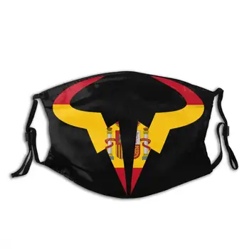 

Rafael Nadal Spain Flag masking tape Reusable Cotton Black Mouth Mask Activated carbon filter Windproof Mouth-muffle Face Masks