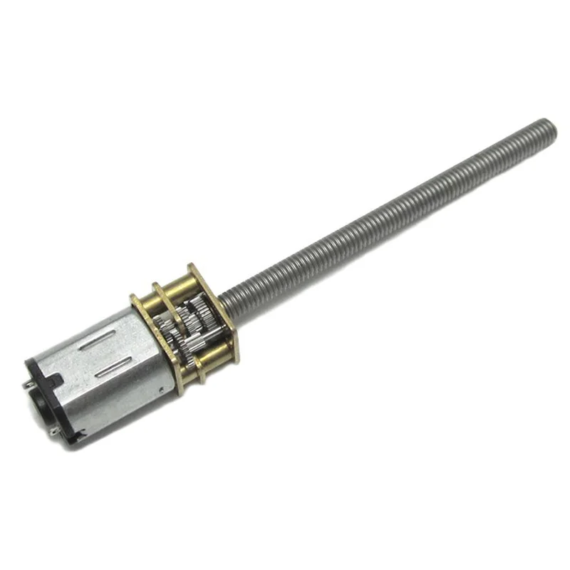 N20 긴 샤프트 나사 샤프트, M4 * 55mm, DC 기어 모터, 저속 15  1000RPM, DC 모터, 속도 조절 가능, 3V, 6V, 12V