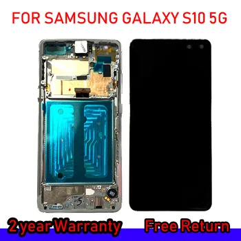 

6.7 inch Dynamic AMOLED ORIGINAL FOR SAMSUNG GALAXY S10 5G LCD Display Touch Screen Replacement With Frame Digitizer SM-G977B