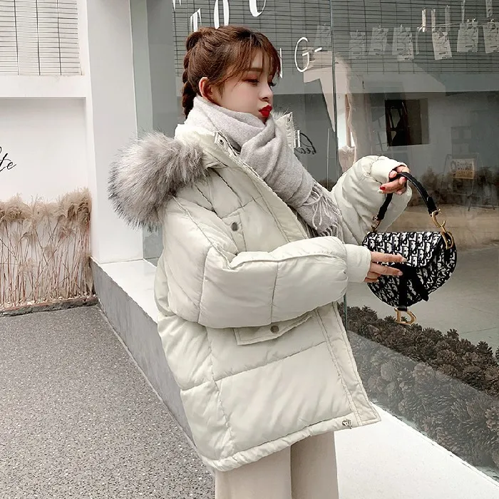 

According to Nalini 2019 Students Cotton-padded Jacket Korean-style Loose-Fit down Coat Short down Jacket Cotton-padded Clothes