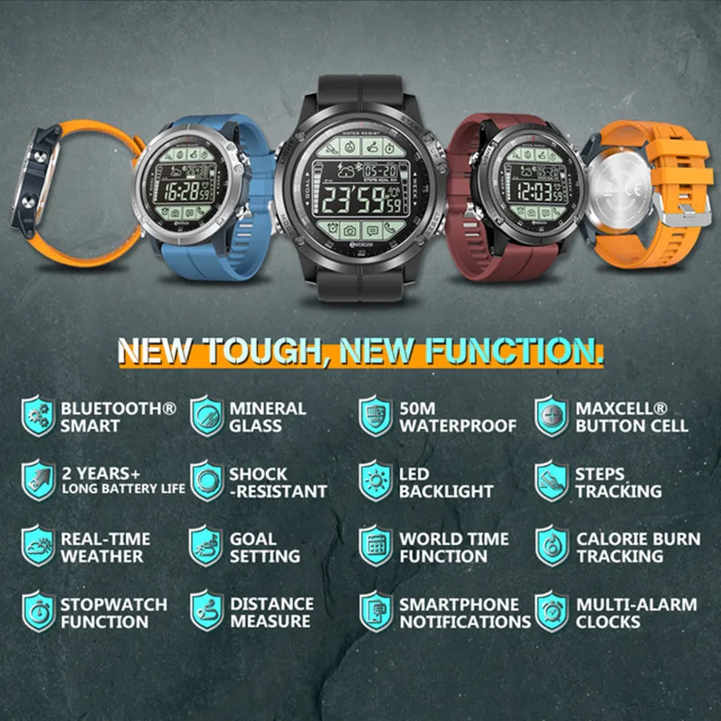 Smartwatch wristband android IOS monitoraggio 5ATM smart watch impermeabile  cinturino da polso da uomo sportivo professionale alla moda|Smart  Wristbands| - AliExpress