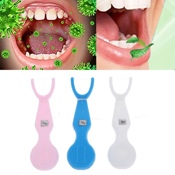 

30m Dental Flosser Teeth Clean Wax Mint Flavored Dental Floss Stick Cleaning Pick Teeth Tool Oral Care Cleaner 3 Colors