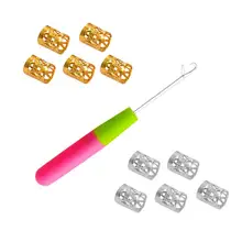 11 шт. серебряные и золотые железные манжеты для волос кольца дредов с крючком для укладки волос украшения для женщин и мужчин