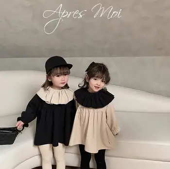 

2020 New Style Girls Ruffles Dress Fashion Cotton Spring Girls Dresses 1-6t PY754