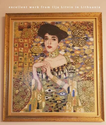 Cross Stitch Kit Elegant lady Woman Girl Beauty Elegance gustav klimt