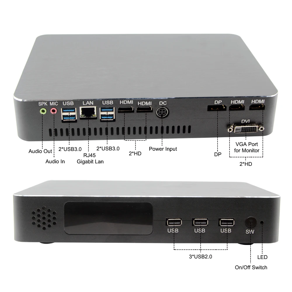 EGLOBAL мини игровой ПК I7 8700 i5 9400F GTX1050TI 4G Nvidia GPU Win10 Pro Barebone Nettop Linux настольный компьютер