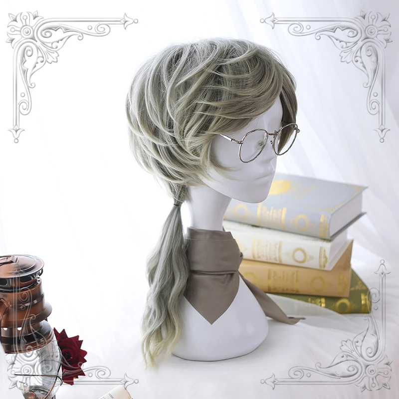 

High Quality Lolita Black And Ink Rain Dyed Gradual Change Male Wig Cosplay Party