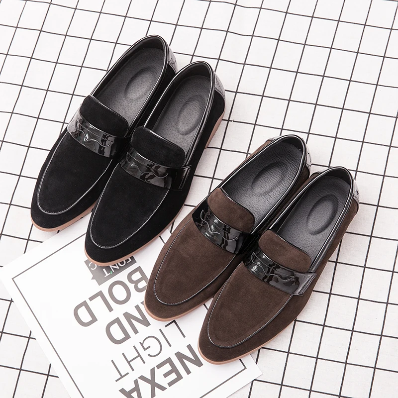 

Men Casual shoes breathable Leather Loafers Office Shoes For Men Driving Moccasins Comfortable Fashion Wedding Shoes %28008