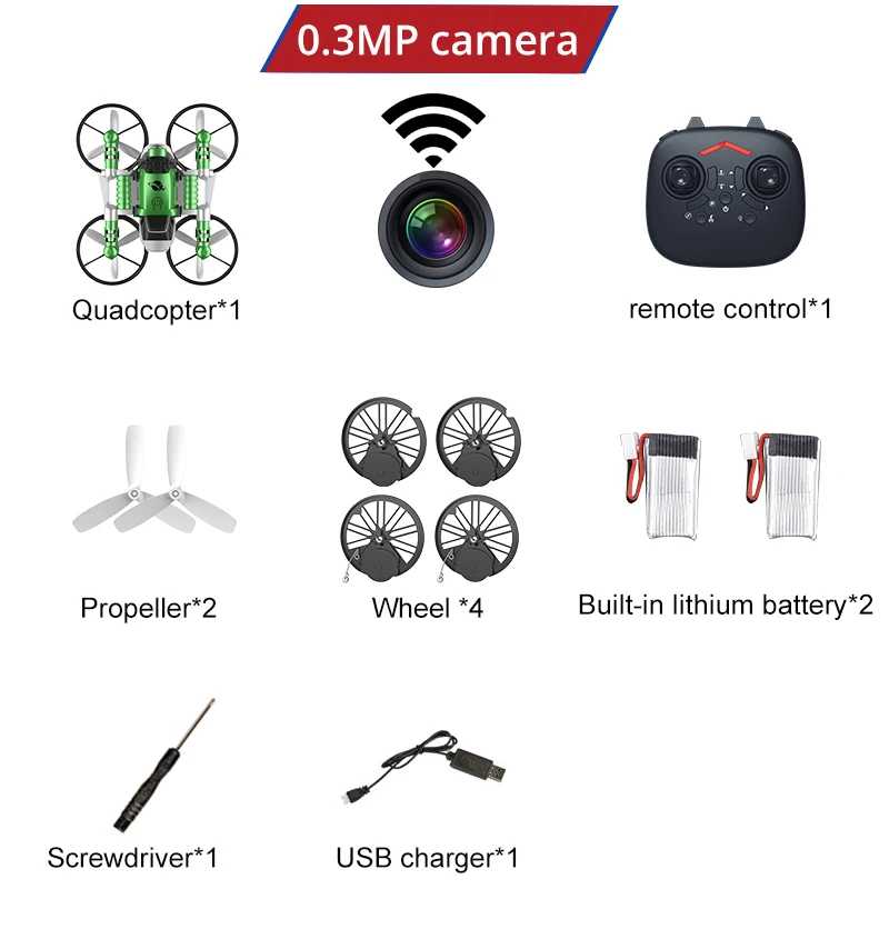2.4G Rc Quadcopter Drone with Camera 2in1 Motorcycle Folding Remote Control Dron Deformation Quadrocopter Helicopter Toy for Kid - Цвет: RC-8Camera-1B-GR