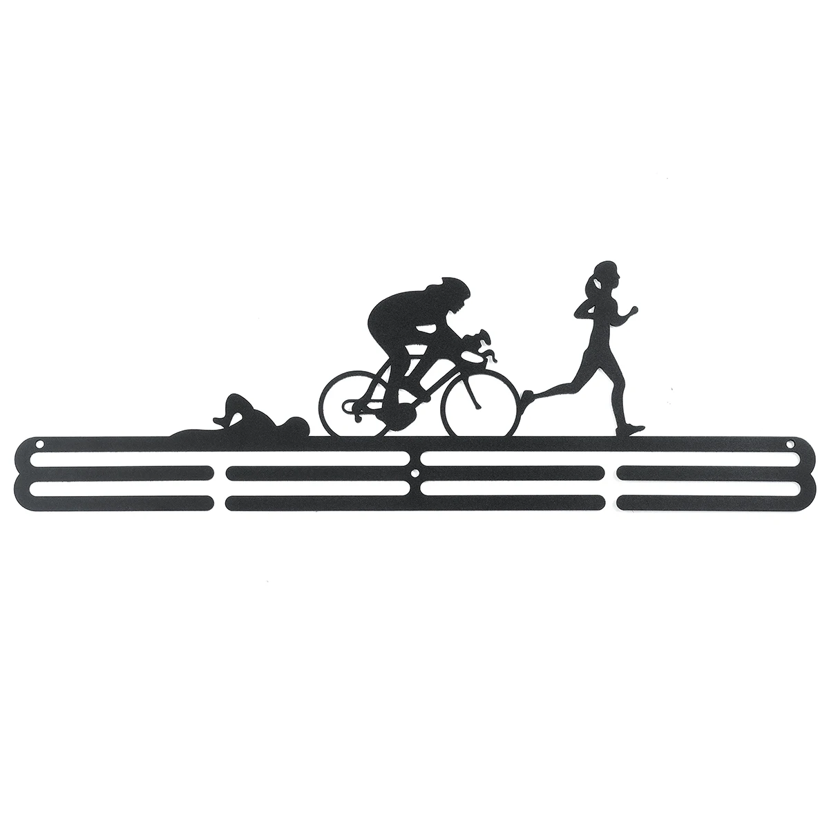 Triathlon Man Вешалка для медалей, держатель для спортивных медалей, Креативы, проволока из нержавеющей стали, вешалка для медалей, для бега, плавания, спортзала, подарок, Декор - Цвет: Triathlon Man