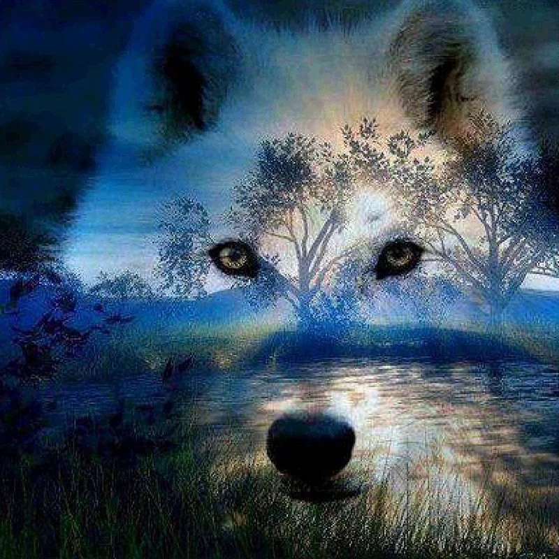 

New Diamond Painting DIY Forest Wolf Head 5D Diamond Mosaic,Handmade,Cross Stitch Kits,Diamond Embroidery,Patterns,Rhinestones
