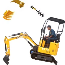 Мини-экскаватор 1 тонна микро маленький Диггер с резиновой дорожкой для садовой строительной машины