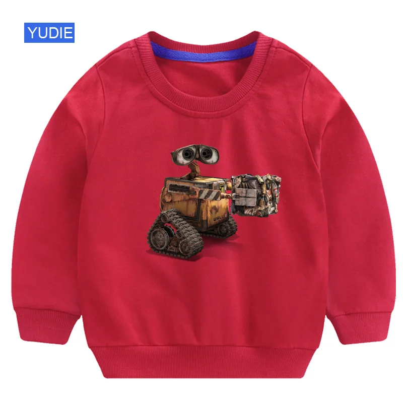 Girls sweatshirt red Детские свитшоты Крутая толстовка с капюшоном для мальчиков осень г. Забавная Милая Детская осенняя одежда для девочек, хлопковый топ для новорожденных - Цвет: Girls sweatshirt red