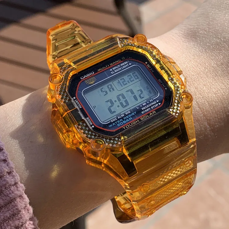 Watch Band Strap For Casio DW5600 GW-5610 Bracelet Watchband Cover Resin Wristband Screen Protectors Case for G-SHOCK Wrist band