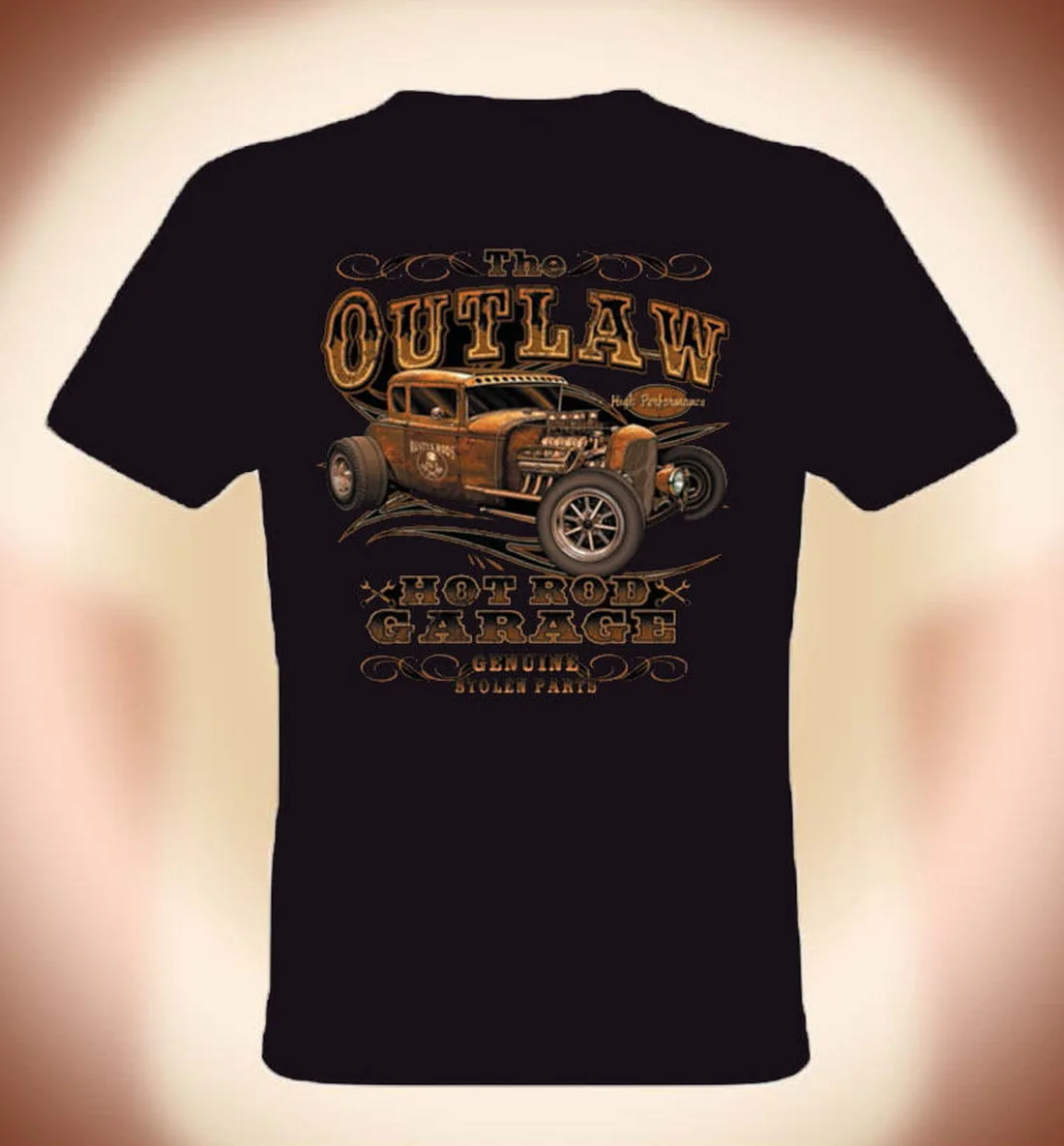 Engine Freak Biker T-Shirt The Outlaw Hot Rod Garage S -- Xxxl (To 5xl Possible) Hip-hop Tops |