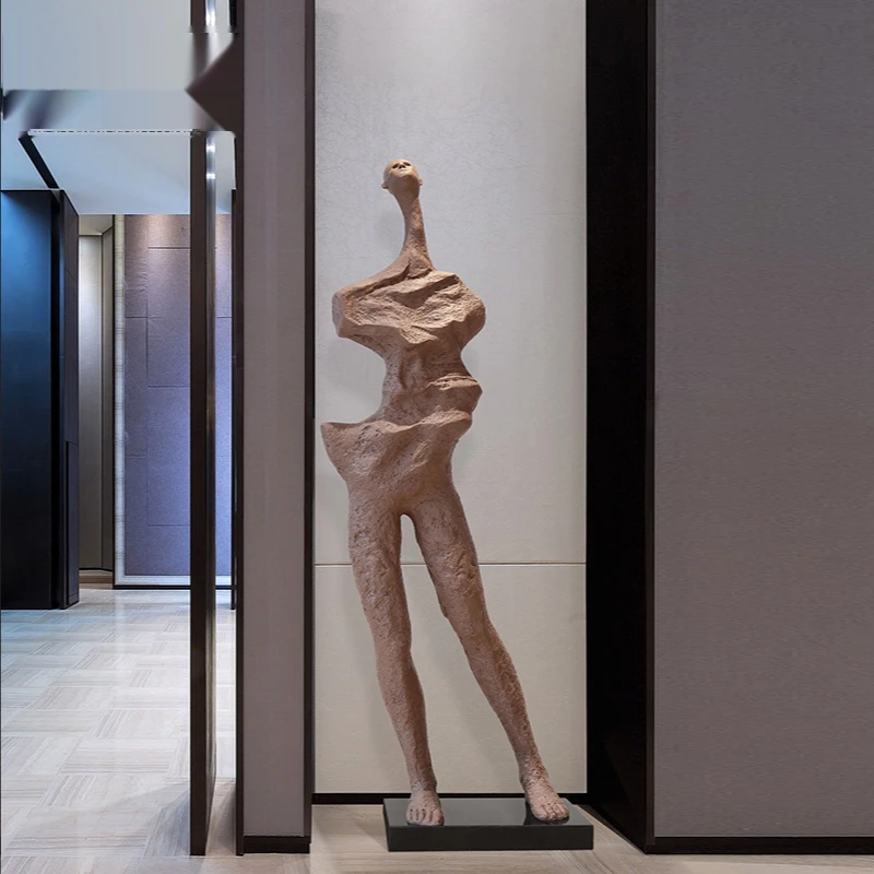 

GY Window Humanistic Artwork Decoration Imitation Mud Stone Figure Sculpture Large FRP Craft