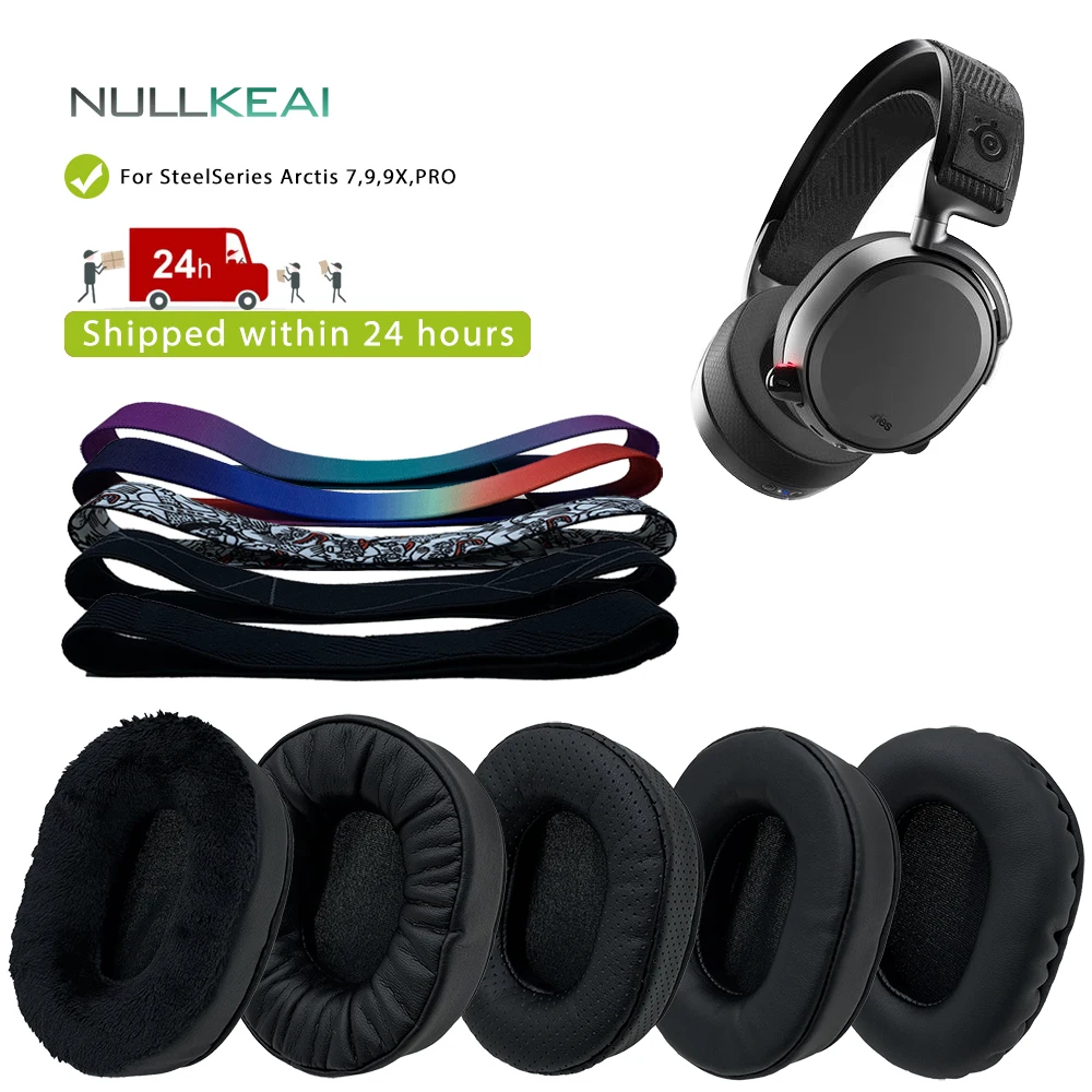 Сменные утолщенные кожаные амбушюры NULLKEAI для SteelSeries Arctis 7 9 9X PRO наушников карты
