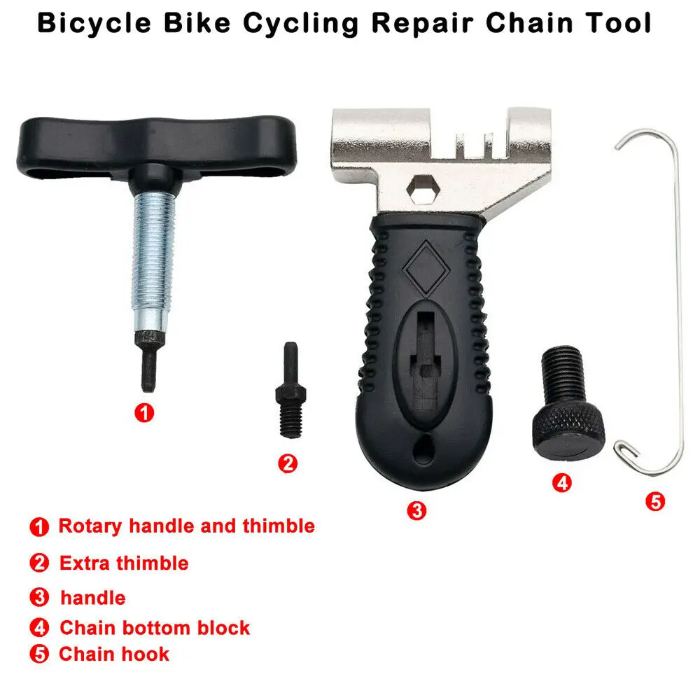 

Bicycle Bike Chain Link Remover Rivet Extractor Tool Break Pin Splitter High Strength Durable SP2486